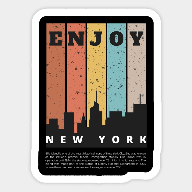 New york: The city never stops Sticker by Chitrakariii